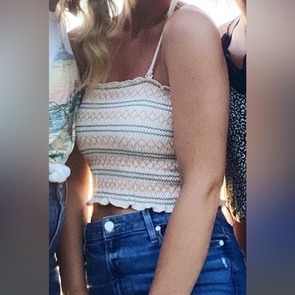 Hem & Thread Pucker Tube Top with Removable Straps